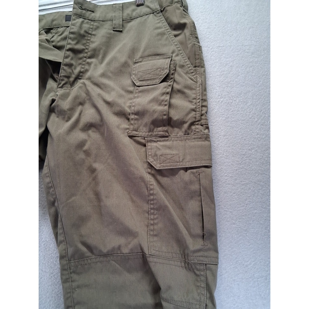 5.11 Tactical Pants Men's 36x34‎ Double Knee Cargo Elastic Waist Green - Picture 7 of 13